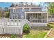 Cozy backyard with a white fence, a deck, a screened-in porch, and lush green grass at 4581 Hickory Run Nw Ct, Acworth, GA 30102