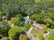 Aerial view of a home nestled amongst lush trees in a well-developed suburban neighborhood at 553 Candlewood Dr, Stone Mountain, GA 30088
