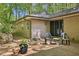 Backyard patio area surrounded by lush trees at 3311 Stillhouse Se Rd, Atlanta, GA 30339