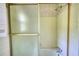 Cozy bathroom features a shower/tub combo with a sliding door at 2520 Overlook Ne Way, Atlanta, GA 30345