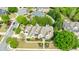 Stunning aerial view of the home featuring lush landscaping and a private backyard oasis at 3250 Twisted Branches Ln, Marietta, GA 30068