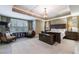 A luxurious main bedroom showcases a tray ceiling, sitting area, and neutral carpet at 3250 Twisted Branches Ln, Marietta, GA 30068