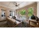 Wonderful patio with brick archways, lounge seating, brick flooring and a view of the pool at 3250 Twisted Branches Ln, Marietta, GA 30068