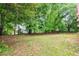 Large grassy backyard and mature trees providing shade and privacy at 402 Leslie Ct, Mcdonough, GA 30253