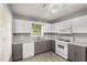Charming kitchen with stainless steel appliances, a window and two-tone cabinets at 402 Leslie Ct, Mcdonough, GA 30253