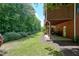 Spacious backyard with lush landscaping, offering privacy and a serene outdoor setting at 4201 Village Green Dr, Roswell, GA 30075