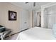 Bedroom with a comfortable bed, stylish decor, and en-suite bath access at 1059 Abington Ct, Brookhaven, GA 30319