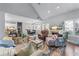 Spacious living room showcasing open layout to dining area and fireplace, perfect for entertaining at 705 Branch Tree Way, Lawrenceville, GA 30043