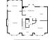 Floor plan of the first floor, featuring an open kitchen and living space at 401 Briardale Court, Woodstock, GA 30189