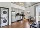 Modern kitchen featuring stainless steel appliances, granite countertops, and a dining area at 620 Glen Iris Ne Dr # 410, Atlanta, GA 30308