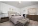 Elegant main bedroom features soft lighting, neutral tones, a sitting area, and ample closet space at 7770 Sudbury Cir, Covington, GA 30014