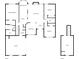 Detailed floor plan showcasing layout with primary bedroom, kitchen, living room, and garage dimensions at 811 Betsy Ross Trl, Hampton, GA 30228