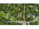 Aerial view of a property with a red outline, situated near a road and a railway line at 2037 Lenox Ne Rd, Atlanta, GA 30324