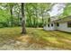 Large backyard with mature trees, offering a serene and private outdoor space at 2963 Williams Pl, Snellville, GA 30078