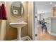 Half bathroom with pedestal sink at 3499 Henderson Reserve, Atlanta, GA 30341