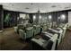 Private movie theater room with plush seating, side tables, and large screen at 711 Cosmopolitan Ne Dr # 715, Atlanta, GA 30324
