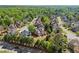 Desirable community featuring mature trees, well-manicured lawns, and a variety of home styles from an aerial perspective at 3295 Millwood Se Trl, Smyrna, GA 30080