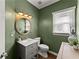 Charming powder room featuring modern fixtures and stylish vanity at 3295 Millwood Se Trl, Smyrna, GA 30080