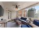 Relaxing screened porch with comfortable seating and string lights at 3295 Millwood Se Trl, Smyrna, GA 30080
