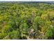 A birds eye view shows a home surrounded by lush treetops, offering privacy and natural beauty in a serene setting at 3982 Battleford Ct, Atlanta, GA 30341