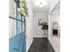 Light and airy entryway with slate floors, a blue front door, and neutral wall paint at 3982 Battleford Ct, Atlanta, GA 30341