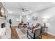 Comfortable living room with hardwood floors, fireplace, and accent decor at 3982 Battleford Ct, Atlanta, GA 30341