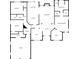 Detailed floor plan showcasing the layout of the house, including the primary bedroom, living room, and garage at 17 Brightwater Cv, Dallas, GA 30157