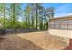 Backyard features mature trees, green grass and a wooden privacy fence at 4531 Claiborne Ct, Duluth, GA 30096