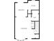 A detailed floor plan featuring a living room, dining area, kitchen, and bathroom layout at 197 Holcomb Ferry Rd, Roswell, GA 30076