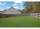 Large backyard is enclosed with a wooden privacy fence, providing ample outdoor space at 3401 Ravensworth Trce, Kennesaw, GA 30144