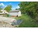 Backyard featuring grassy area with detached storage shed at 5024 Park Ave, Forest Park, GA 30297