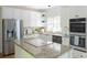 Modern kitchen with white cabinetry, granite countertops, stainless steel appliances, and a built-in oven at 5405 Preserve Cir, Johns Creek, GA 30005