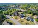 An aerial view of luxurious homes with tennis courts and pools nestled in a lush, green neighborhood at 2199 Tayside Nw Xing, Kennesaw, GA 30152