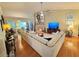 Inviting living room with vaulted ceiling, fireplace, and plenty of seating at 4025 Mcdowell Dr, Acworth, GA 30101