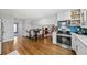 Spacious kitchen with stainless steel appliances, and a view of the lower level at 4841 Village North Ct, Atlanta, GA 30338
