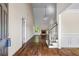 Spacious foyer with hardwood floors, high ceilings, and staircase at 1213 Blue Springs Dr, Loganville, GA 30052