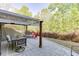 Relaxing outdoor patio area with awning, dining table, and fire pit for entertaining at 5093 Heartland Trl, Hoschton, GA 30548