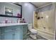 Full bathroom featuring a vanity with marble countertop, a tub-shower, and storage at 1277 Bethany Rd, Covington, GA 30016
