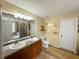 Bathroom featuring double sinks, new fixtures, and decorative appointments at 985 Forest Knoll Court Ct, Lithia Springs, GA 30122