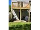 Multi level patio with seating on both levels and yard at 985 Forest Knoll Court Ct, Lithia Springs, GA 30122
