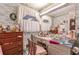 Small bathroom with patterned wallpaper, under-cabinet sink, and lace trimmed curtains at 2985 Duke Of Gloucester, Atlanta, GA 30344