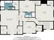 Detailed floor plan showcasing the layout of the second floor, including primary bedroom, bathrooms, and additional bedrooms at 1850 Brooks Pointe Ct, Lawrenceville, GA 30045