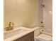 Bright bathroom with modern vanity, marble countertops, and tub at 4210 Pepperdine Dr, Decatur, GA 30034