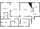 Detailed floor plan showcasing the layout of the primary bedroom, kitchen, living room, and other spaces at 2520 Hartford Dr, Ellenwood, GA 30294