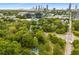 An overhead view of the tree-lined community with a peek at the home nestled within the quiet neighborhood at 830 Belgrade Ne Ave, Atlanta, GA 30306