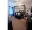 This bedroom has a bed frame with a large padded headboard and ceiling fan at 2044 Mallard Crest, Lithonia, GA 30058