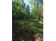 Expansive backyard featuring a storage shed and mature trees, offering ample space at 4775 Ben Hill Rd, Douglasville, GA 30134