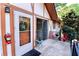 Inviting front entrance with a charming wreath and cozy outdoor seating area at 1181 Church St # D, Decatur, GA 30030