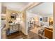 Open foyer leading to an elegant living area with hardwood floors and stylish decor at 568 Timberland Dr, Atlanta, GA 30342