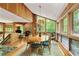 Elegant dining room with hardwood floors, large windows showcasing nature views at 2208 Guinevere Ne Way, Atlanta, GA 30345